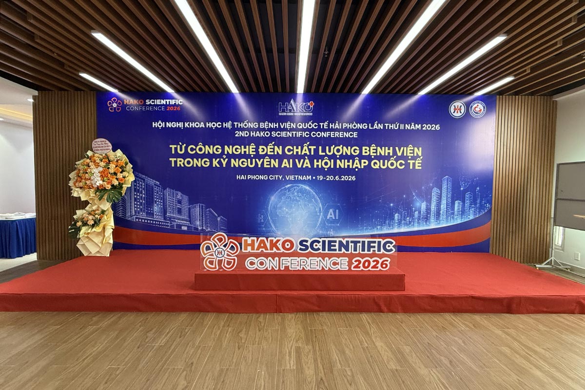 Sân khấu Hội nghị Khoa học HAKO 2026 tại Hải Phòng