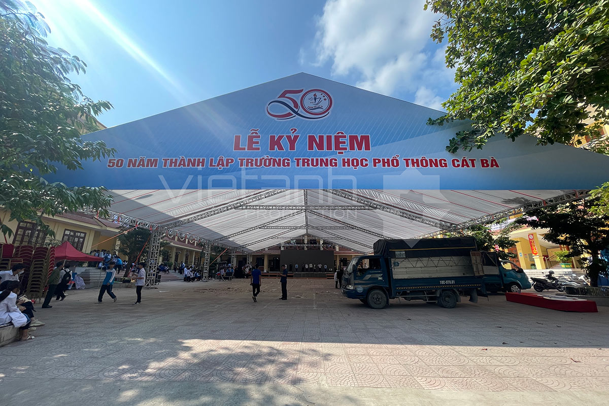 Thi công lắp đặt nhà bạt Lễ Kỷ Niệm ở Hải Phòng