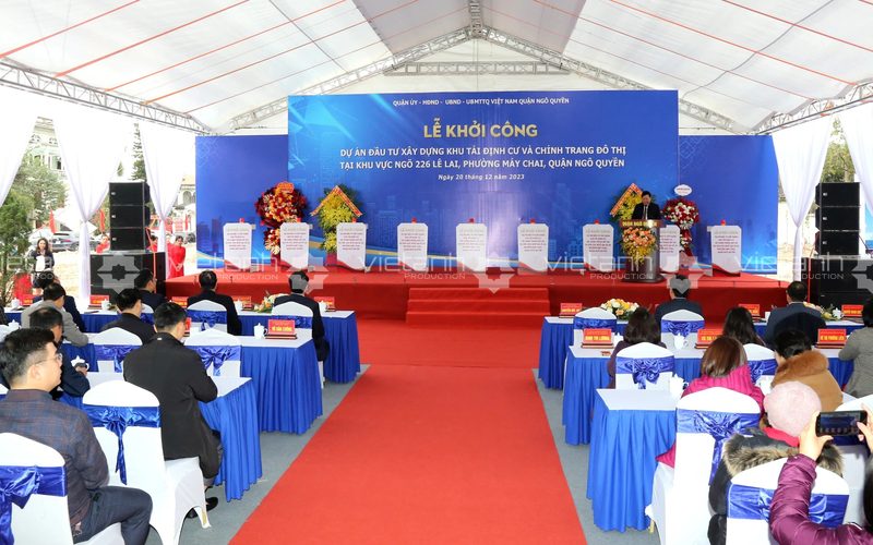 Toàn cảnh chương trình Lễ khởi công dự án khu tái định cư 226 Lê Lai