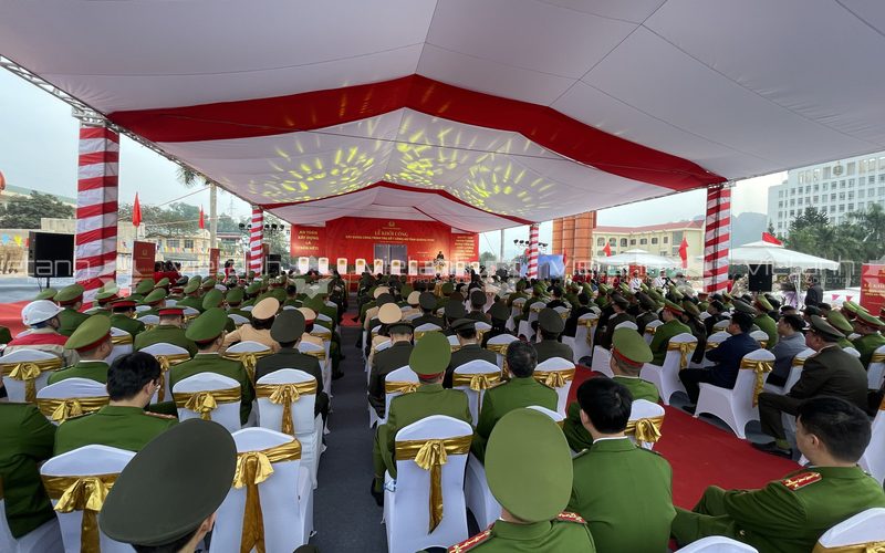 Toàn cảnh chương trình Lễ khởi công Trụ sở 1 Công an tỉnh Quảng Ninh