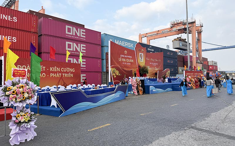 Toàn cảnh không gian Lễ Ra Quân Năm 2026 tại Cảng Hải Phòng