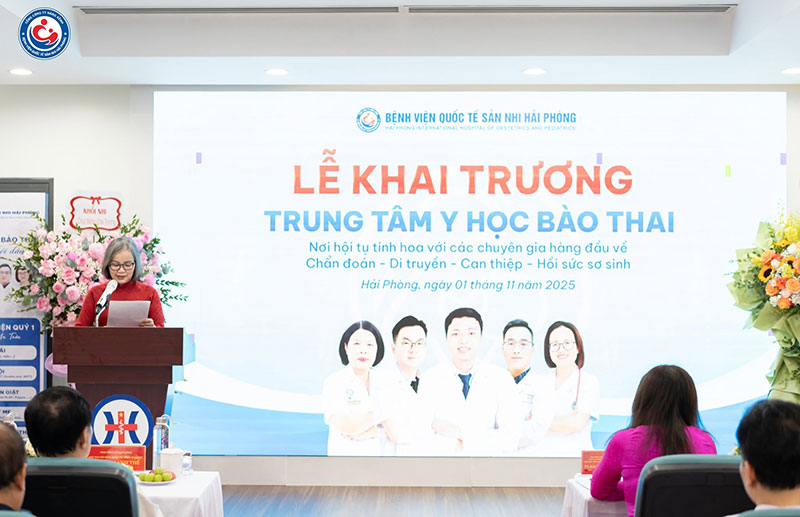 Toàn cảnh lễ khai trương Trung tâm Y học Bào thai tại Bệnh viện Quốc tế Sản Nhi Hải Phòng