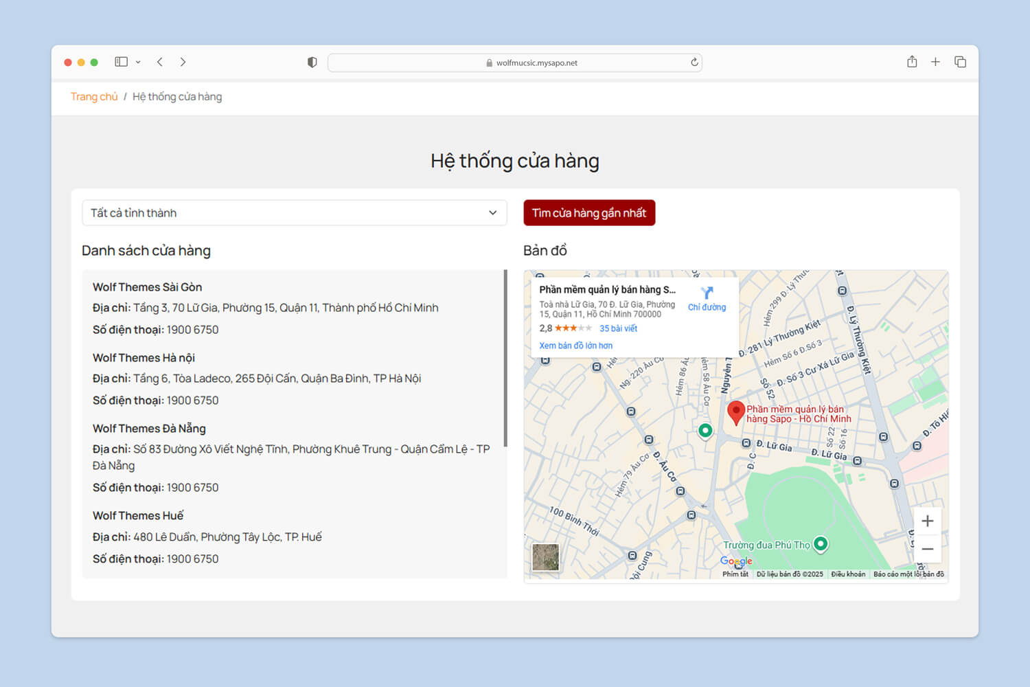 Hệ thống cửa hàng