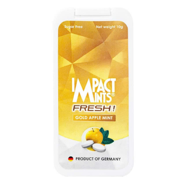 Kẹo ngậm bạc hà không đường Impact Mints Fresh! - Vị táo vàng