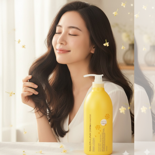 Dầu gội siêu dưỡng phục hồi tóc hư tổn chứa chiết xuất hoa mộc vàng Salon Link (1000ml)