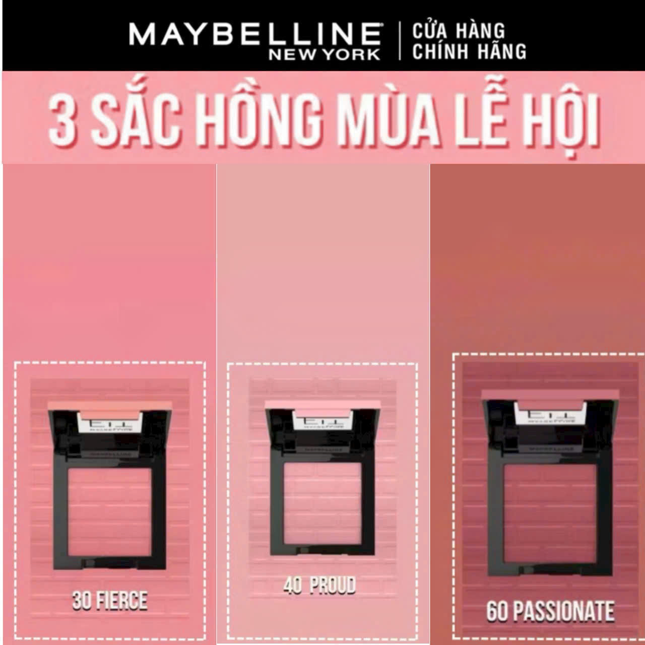PHẤN MÁ HỒNG 30 16H (MBL - FIERCE) - MAYBELLINE