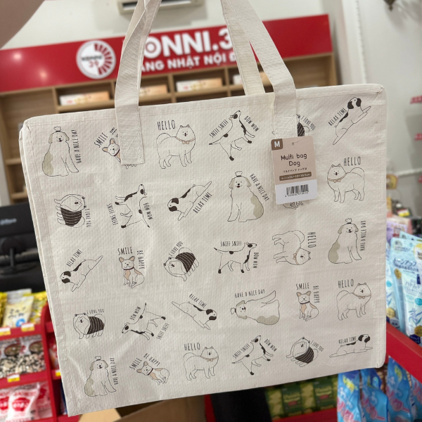 Túi Tote đa năng hoạ tiết những chú cún size M