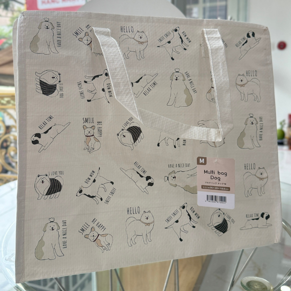 Túi Tote đa năng hoạ tiết những chú cún size M