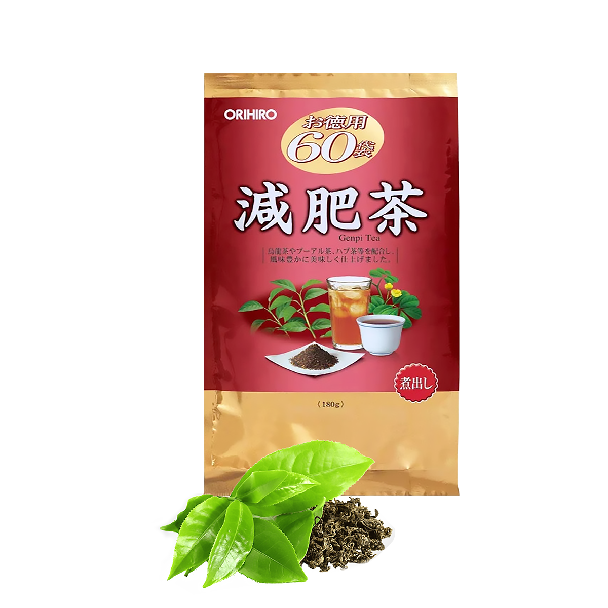 Trà Genpi Orihiro thảo dược giảm mỡ bụng 60 gói - Trà Orihiro