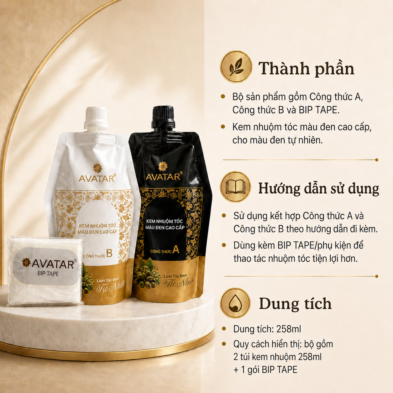 Avatar Kem Nhuộm Tóc Màu Đen Cao Cấp