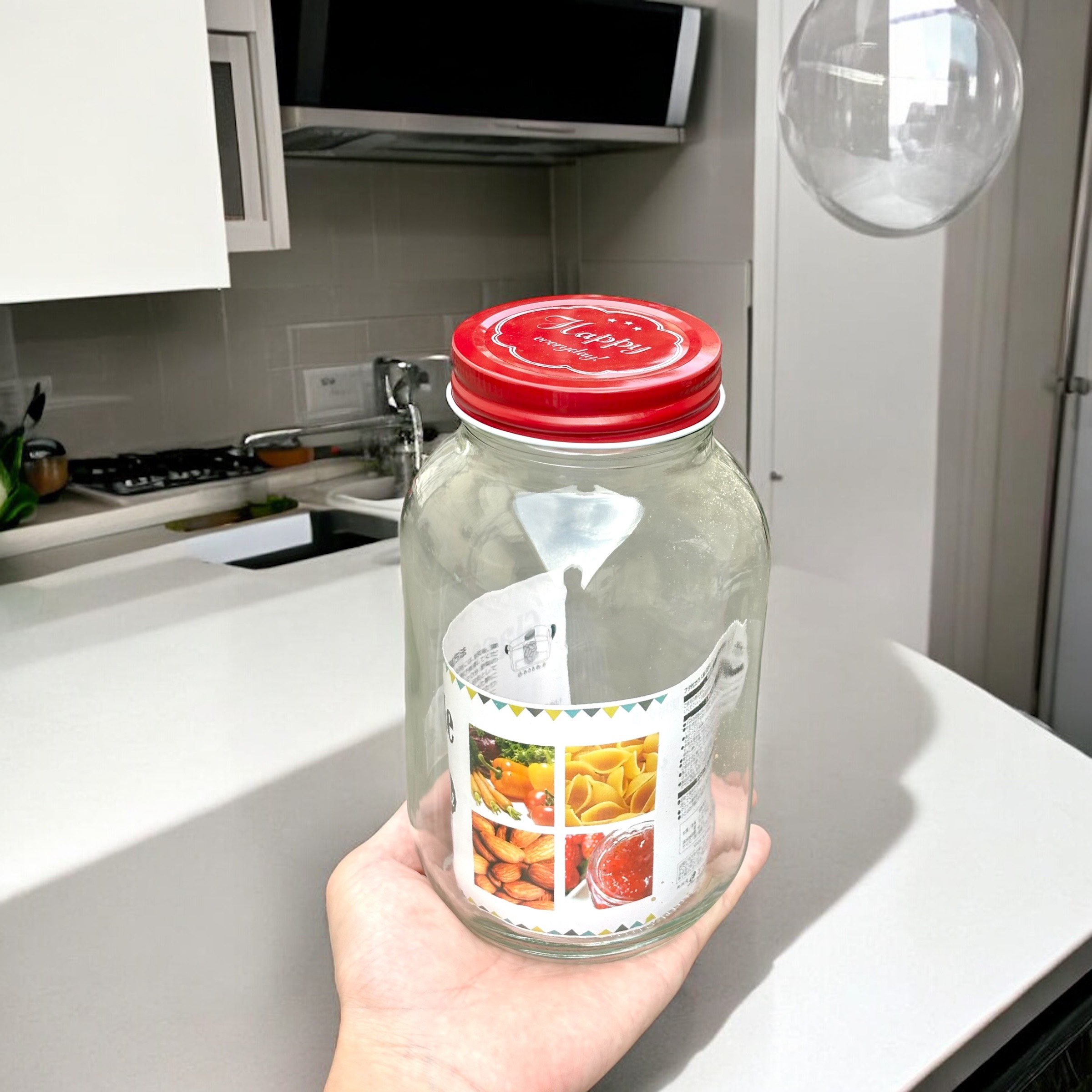 Lọ thủy tinh Echo nắp thiếc 1L