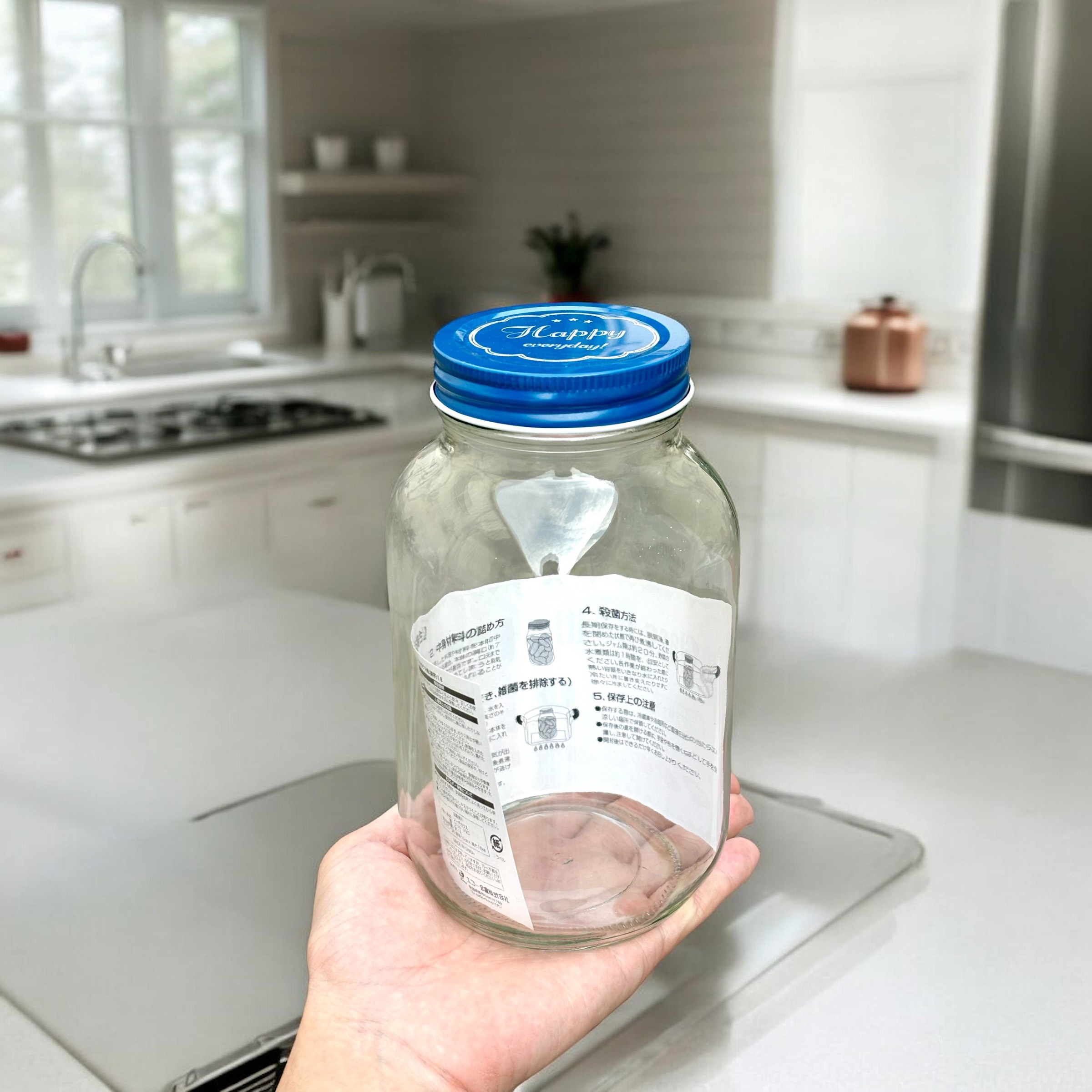 Lọ thủy tinh Echo nắp thiếc 1L