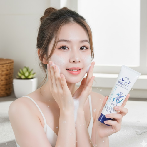 Sữa rửa mặt Kumano Reihaku Hatomugi trắng da 170g