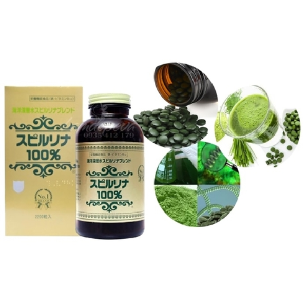 Viên uống tảo xoắn Algae Spirulina hộp 2200 viên