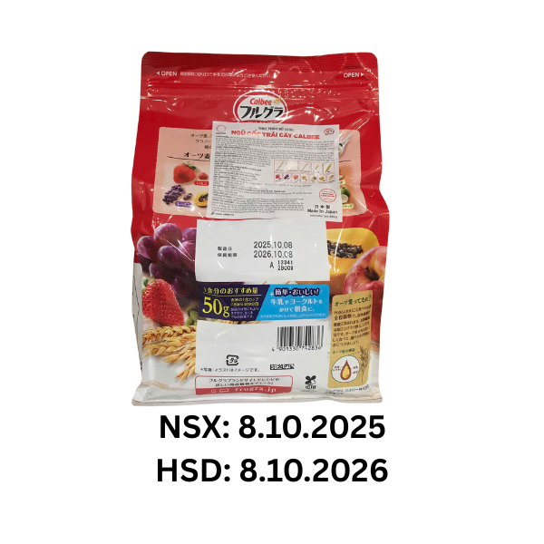 Ngũ cốc trái cây Calbee 600g