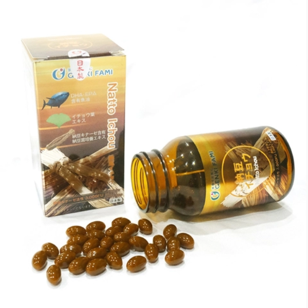 Viên uống chống đột quỵ Genkifami Natto Ichou 90 viên