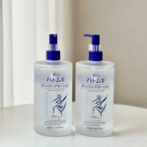 NƯỚC TẨY TRANG DƯỠNG ẨM VÀ LÀM SÁNG DA HATOMUGI (500ML)