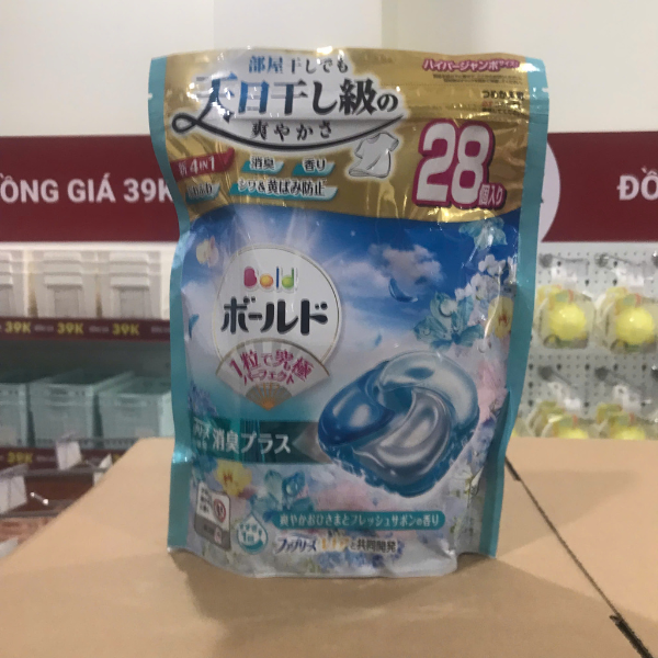 Viên giặt Bold xanh 28 viên