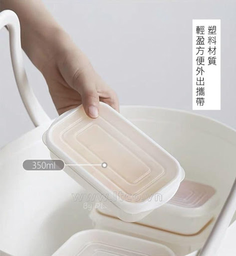 Set 2 hộp nhựa Yamada thực phẩm 350ml