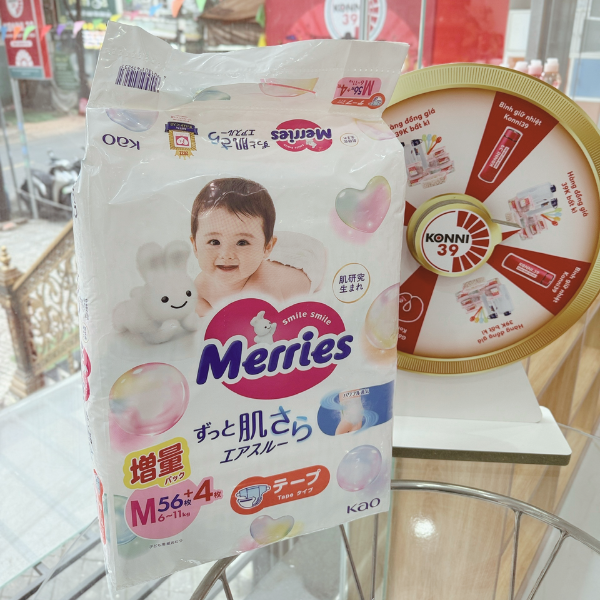 Bỉm Merries quần M52+2 ( mẫu mới)