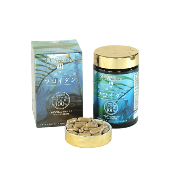 Viên uống tảo nâu ngăn ngừa và hỗ trợ điều trị ung thư Genkifami Fucoidan 150 viên