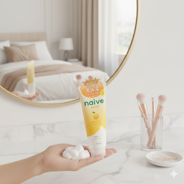 Sữa rửa mặt Kracie Naive hương cam quýt dưỡng sáng da 130g