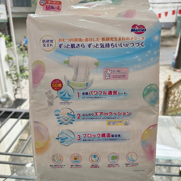 Bỉm Merries quần M52+2 ( mẫu mới)