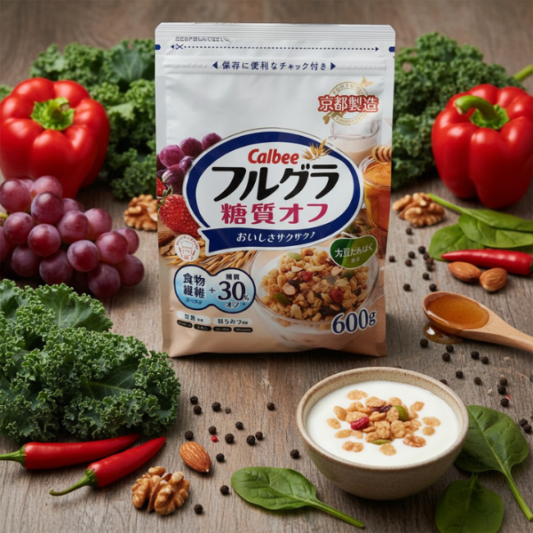 Ngũ cốc trái cây Calbee 600g ( ít đường)