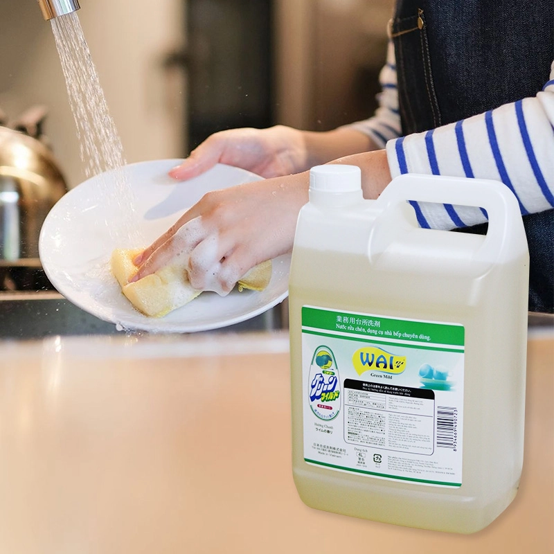 Nước rửa bát Wai Green Mild can 4L