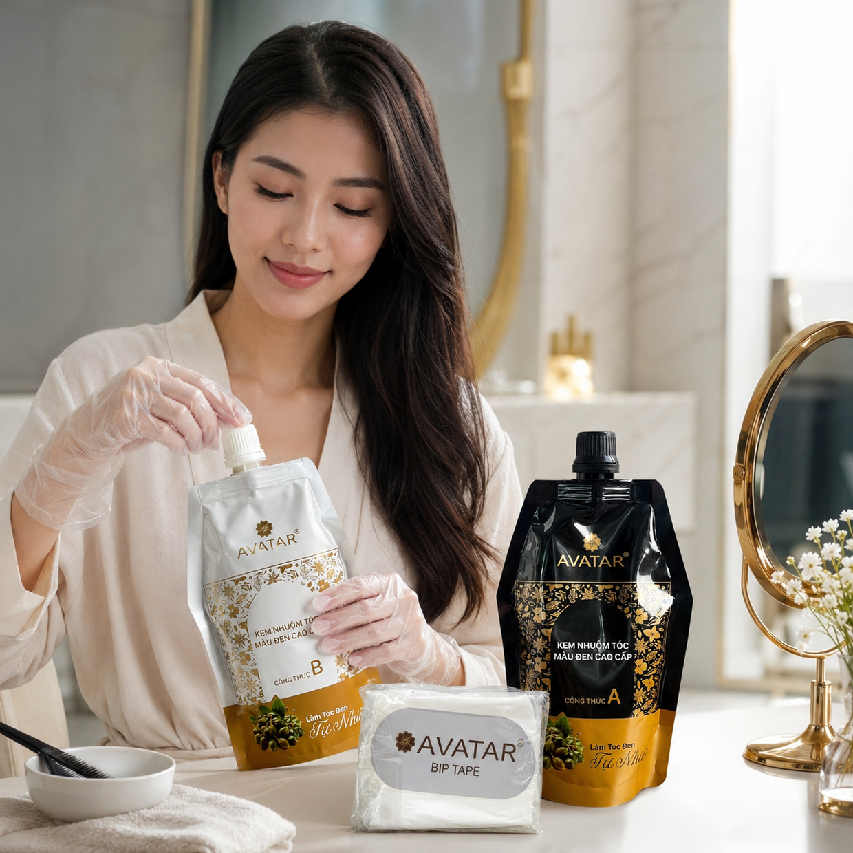 Avatar Kem Nhuộm Tóc Màu Đen Cao Cấp