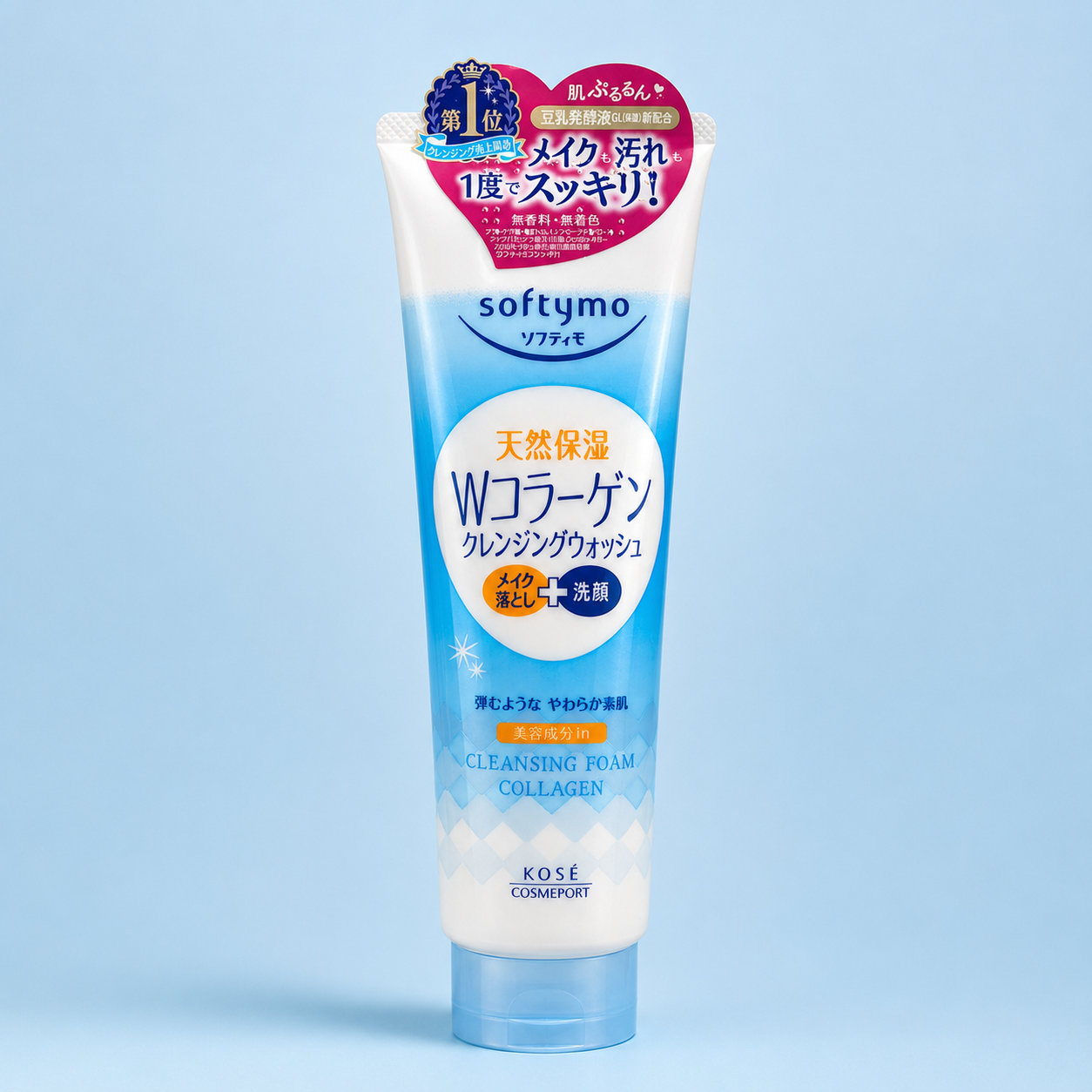 SỮA RỬA MẶT & TẨY TRANG TẠO BỌT DƯỠNG ẨM BỔ SUNG COLLAGEN SOFTYMO 190G