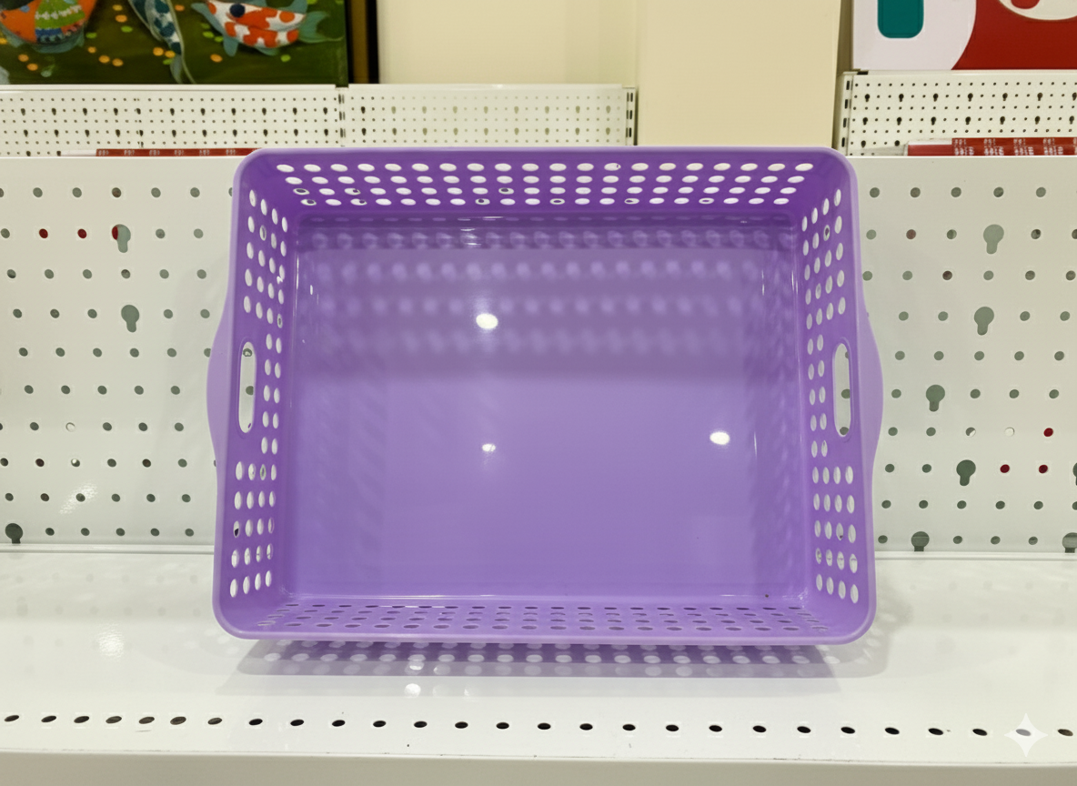 Rổ nhựa Inomata cỡ A4 - tím nhạt