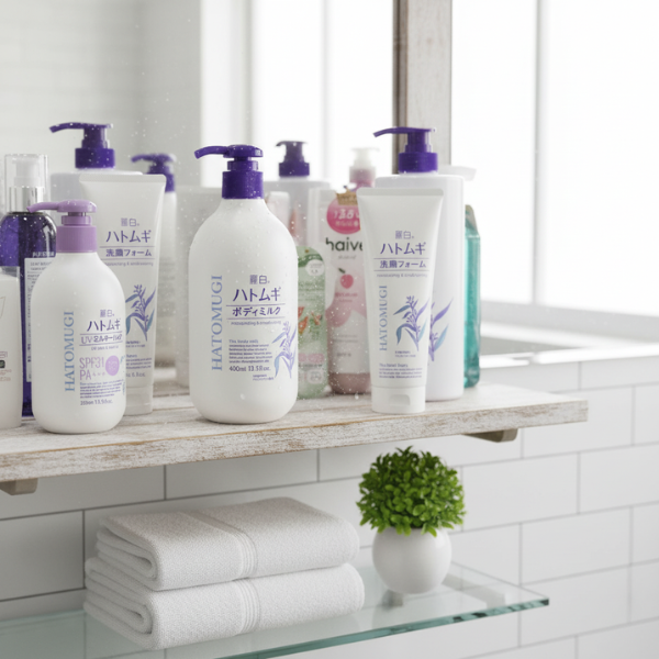 Kumano Gel dưỡng thể chống nắng nâng tone da Hatomugi 250ml