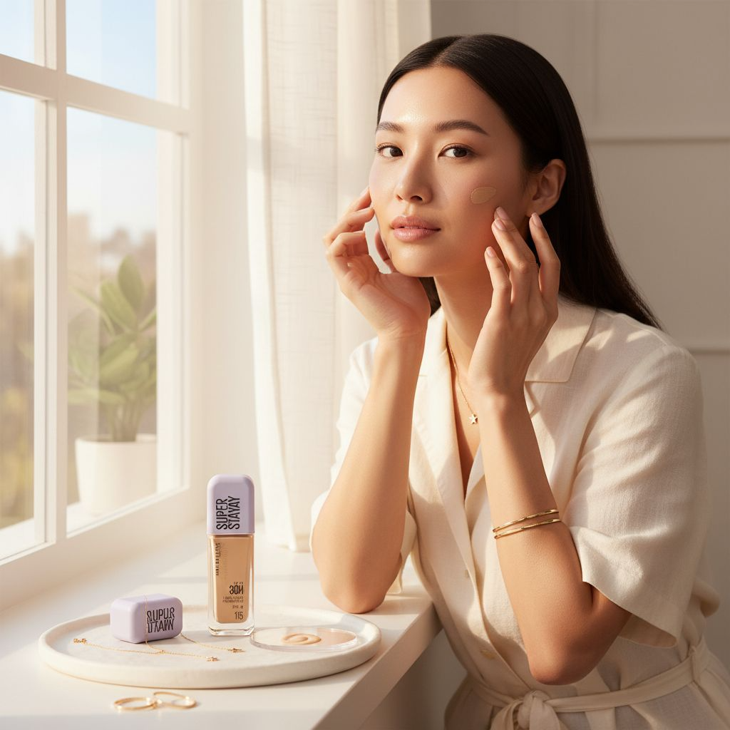 KEM NỀN CHE PHỦ NHẸ MẶT 115 (LUMI) - KEM NỀN LUMI MATTE #115 MAYBELLINE