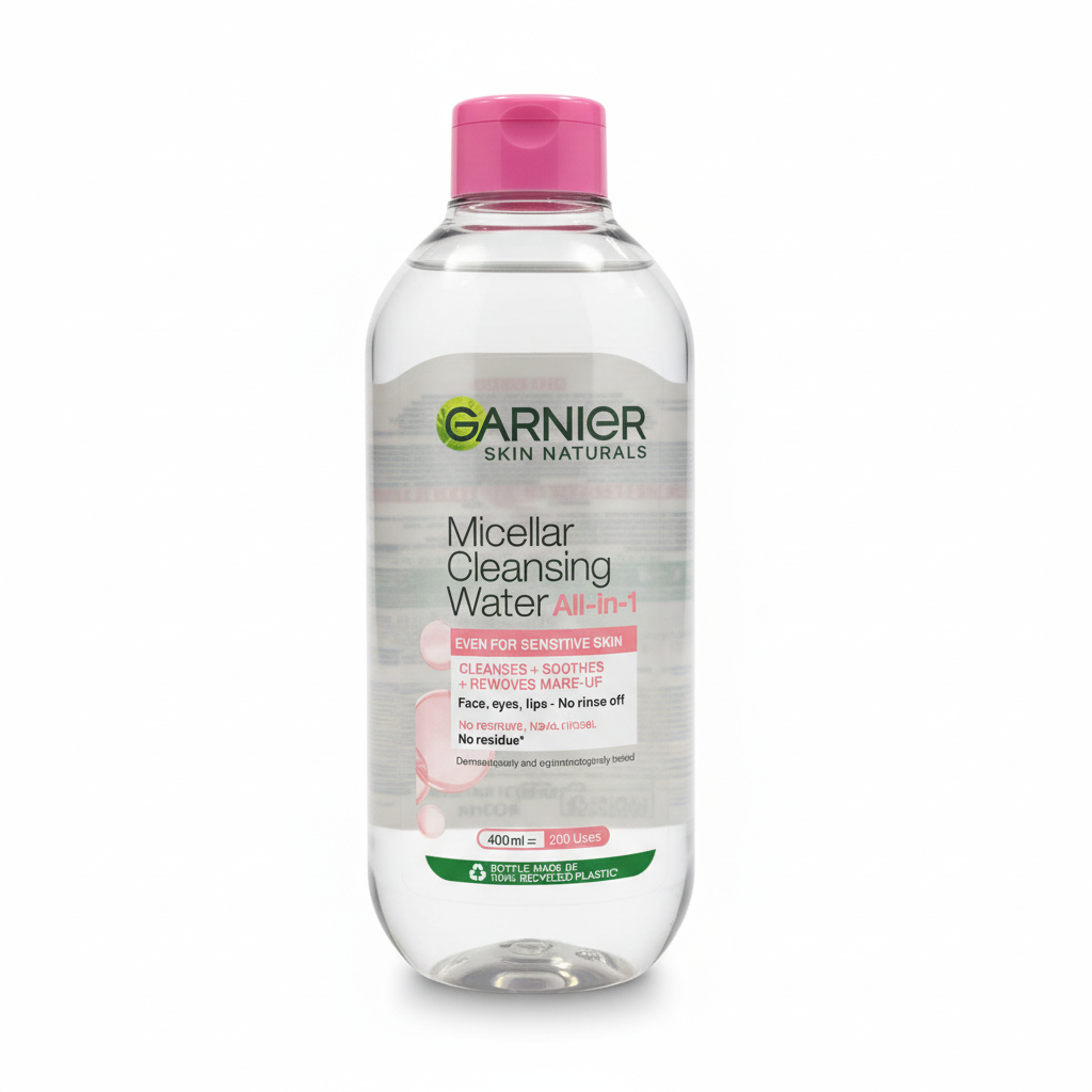 TẨY TRANG NHẠY CẢM 400ML (PINK) - NƯỚC TẨY TRANG GARNIER NẮP HỒNG