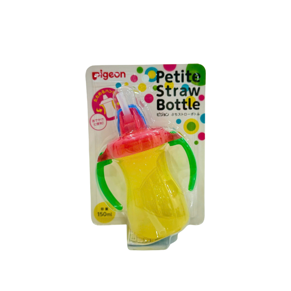 Bình tập uống Pigeon Petite Straw Bottle 150ml (3 màu) (Xanh) (Hồng) (Vàng)