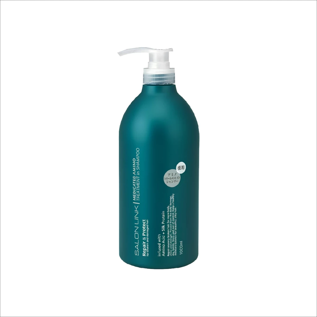 Kumano Dầu Gội - Xả 2 Trong 1 Salon Link Ngăn Ngừa Gàu Và Phục Hồi Tóc Hư Tổn 1000MI Salon Link Amino Shampoo