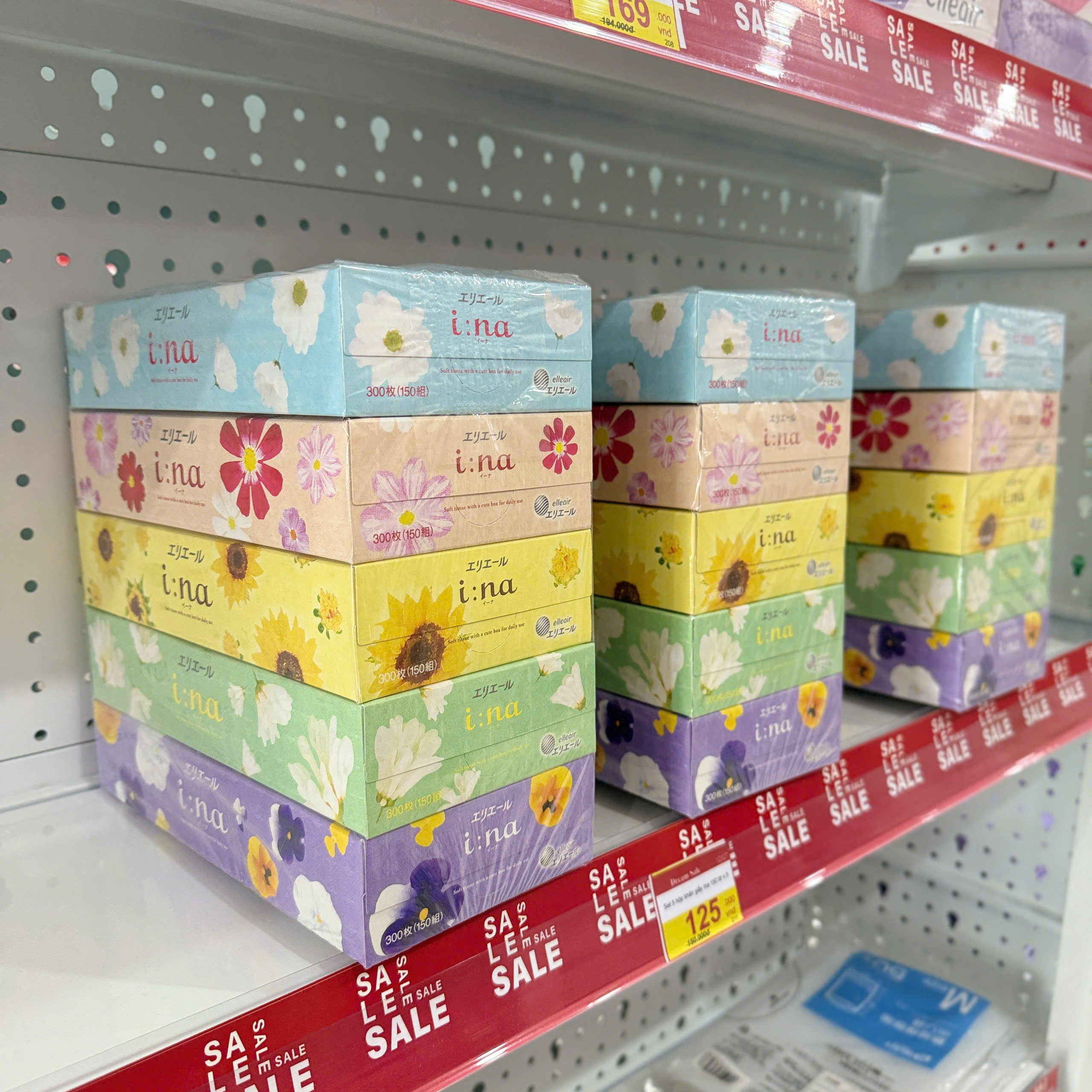 Set 5 hộp khăn giấy Ina 150 tờ x 5