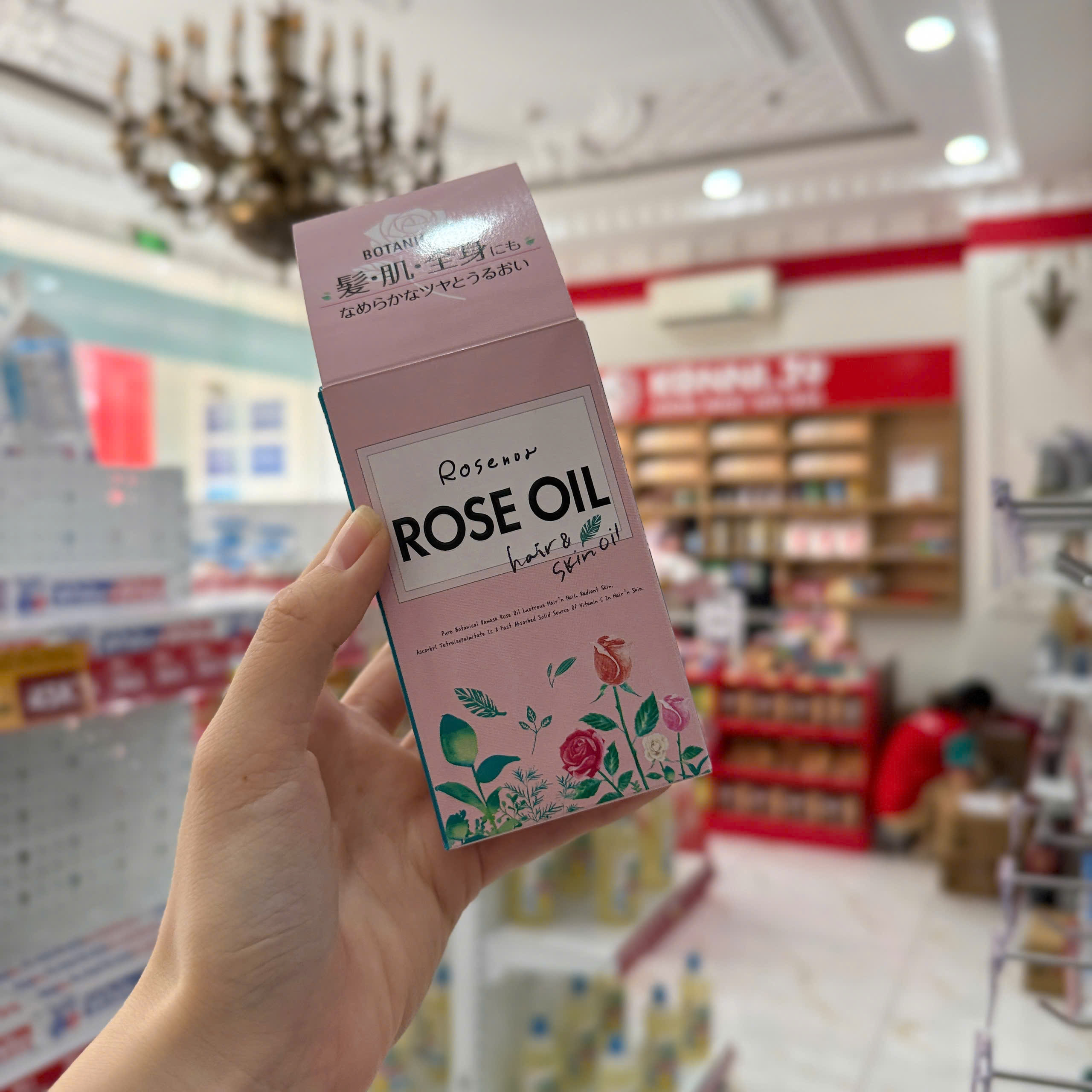 Tinh dầu hoa hồng Rosenoa dưỡng ẩm da và tóc 60ml