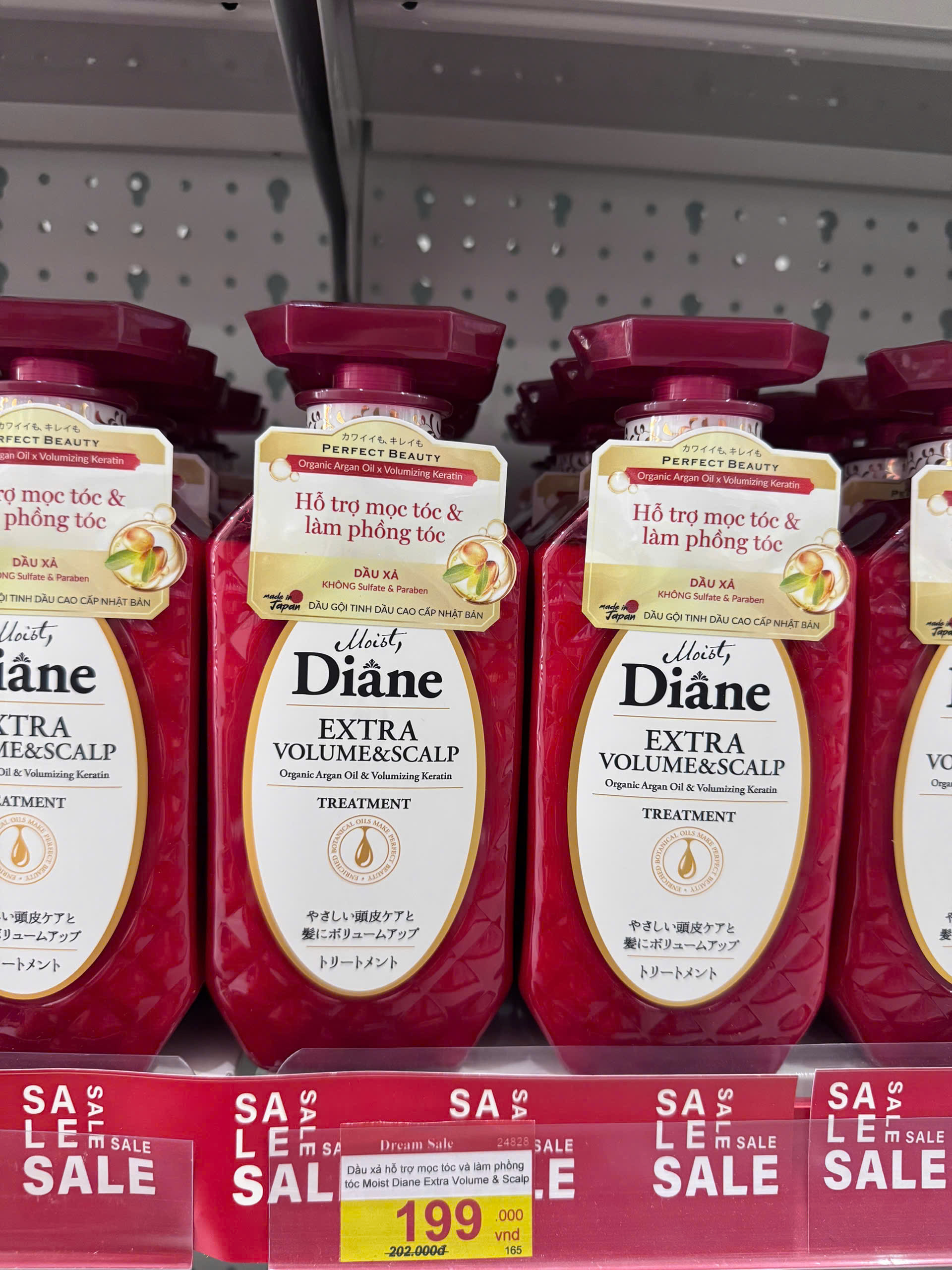 Dầu xả Moist Diane Extra Volume & Scalp Treatment ( giảm gãy rụng và làm phồng tóc) 450 ml