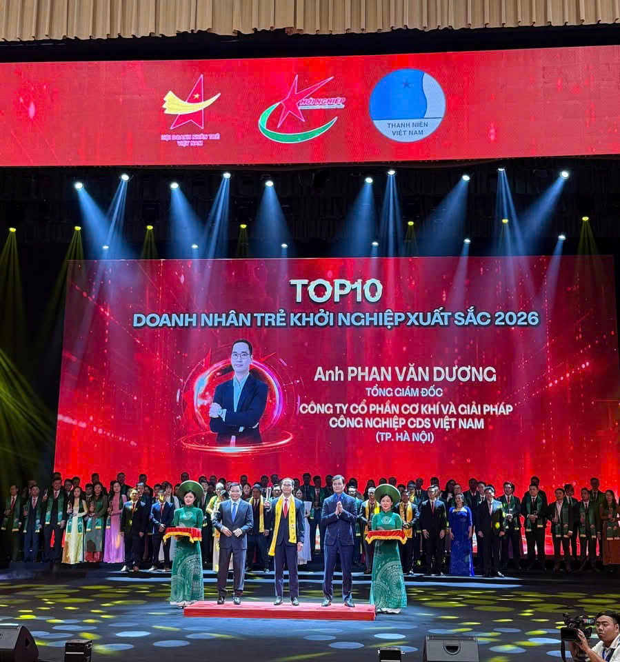 MR. PHAN VAN DUONG, MANAGING DIRECTOR OF CDS VIETNAM, NAMED AMONG TOP 10 OUTSTANDING YOUNG ENTREPRENEURS 2026