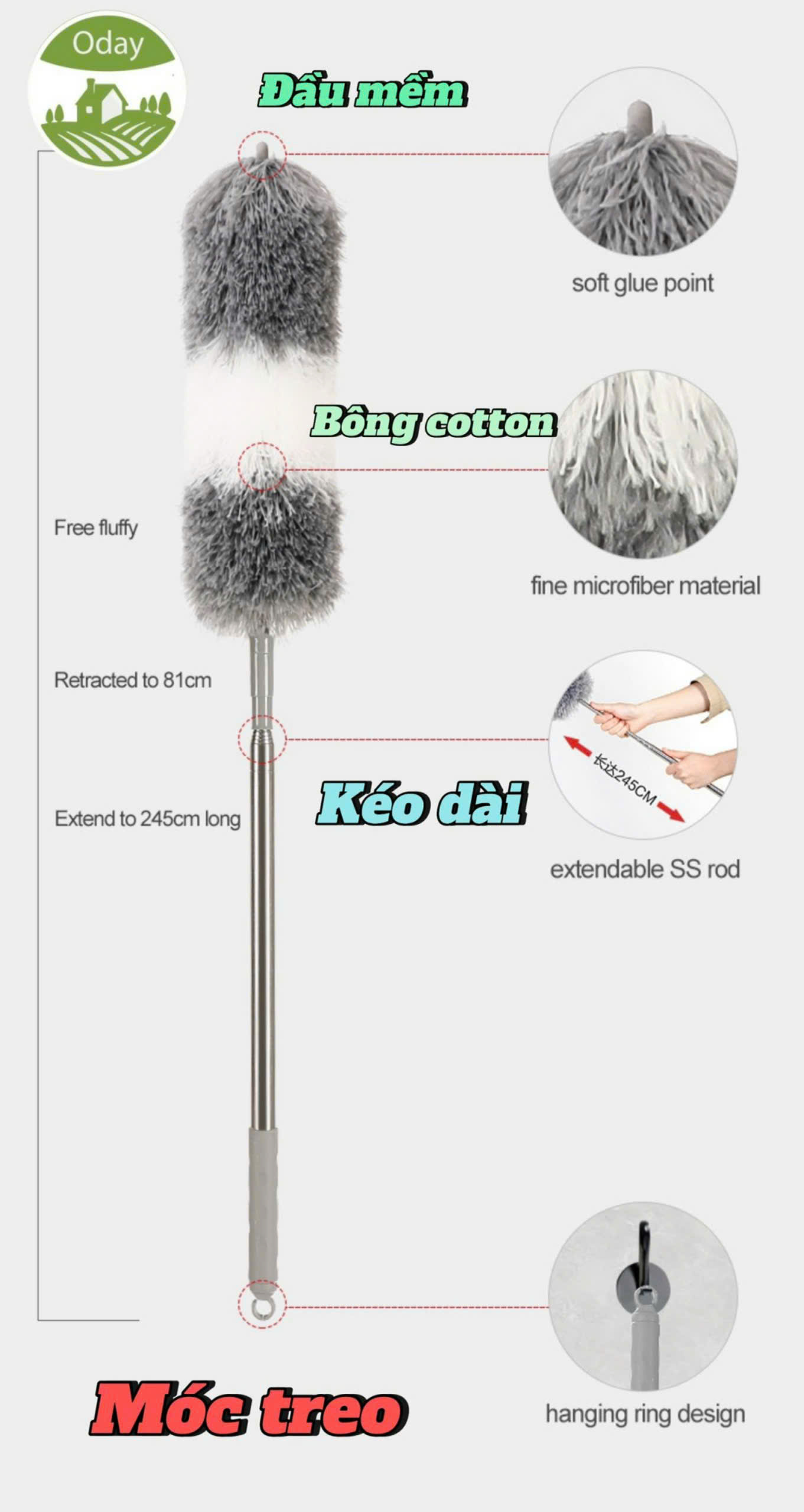 Cây lau bụi phất trần Oday L7 (L7P)