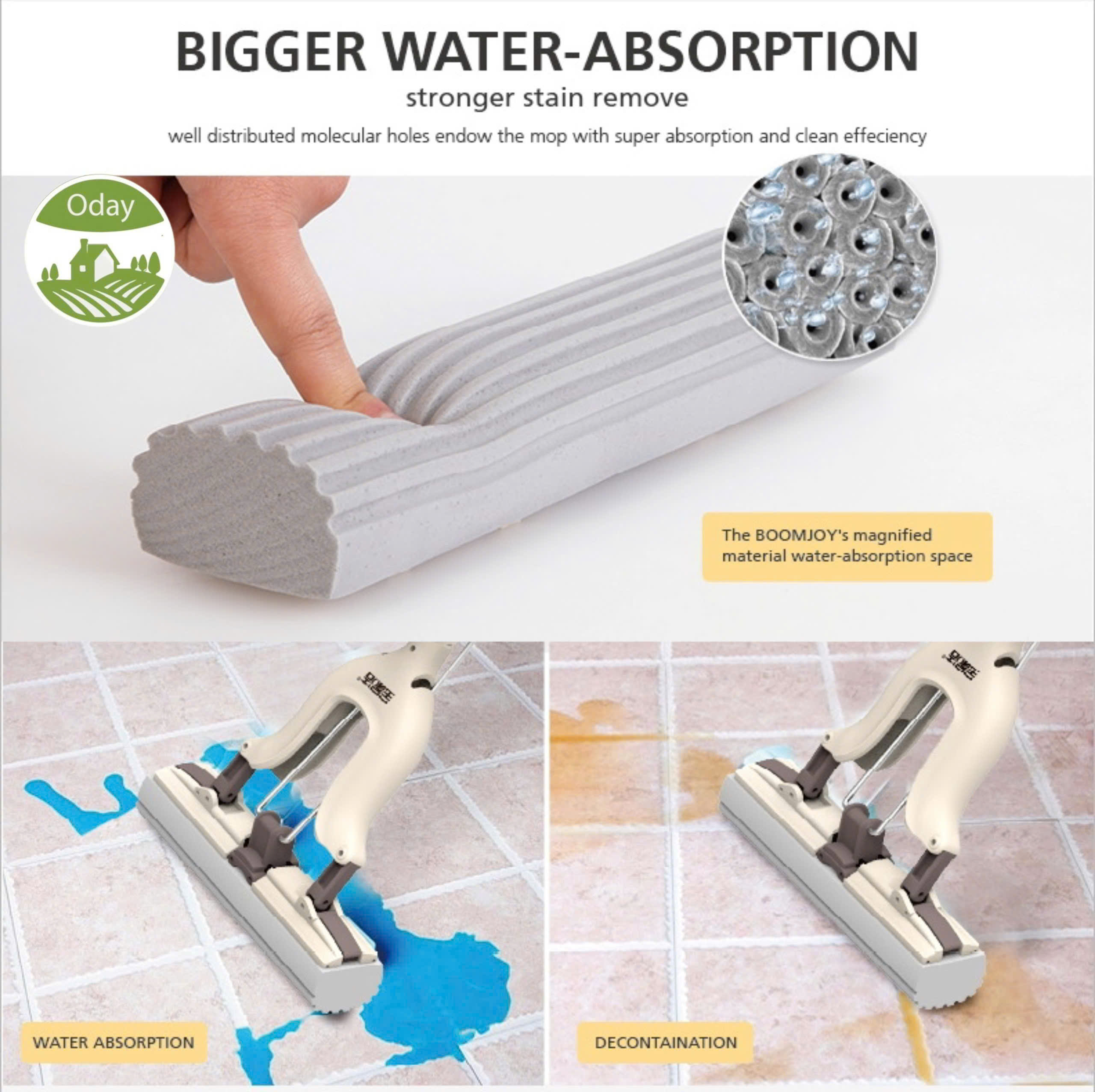Cây lau mút xốp Oday F-28 PVA Mop 27cm