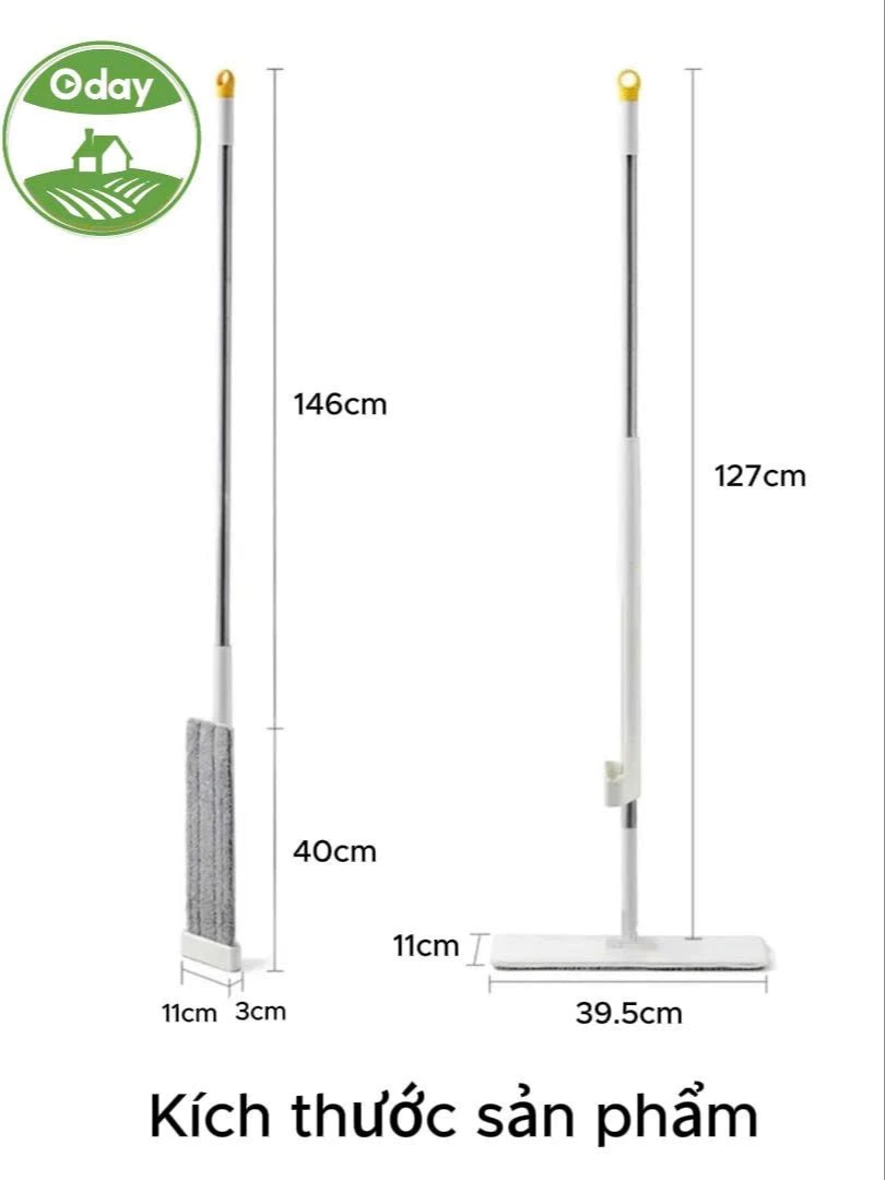 Cây lau tự vắt Flat Mop Oday FC90(không xô)