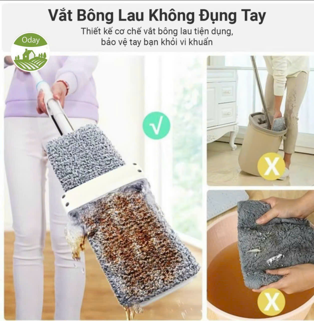 Cây lau tự vắt phun sương ODAY P12