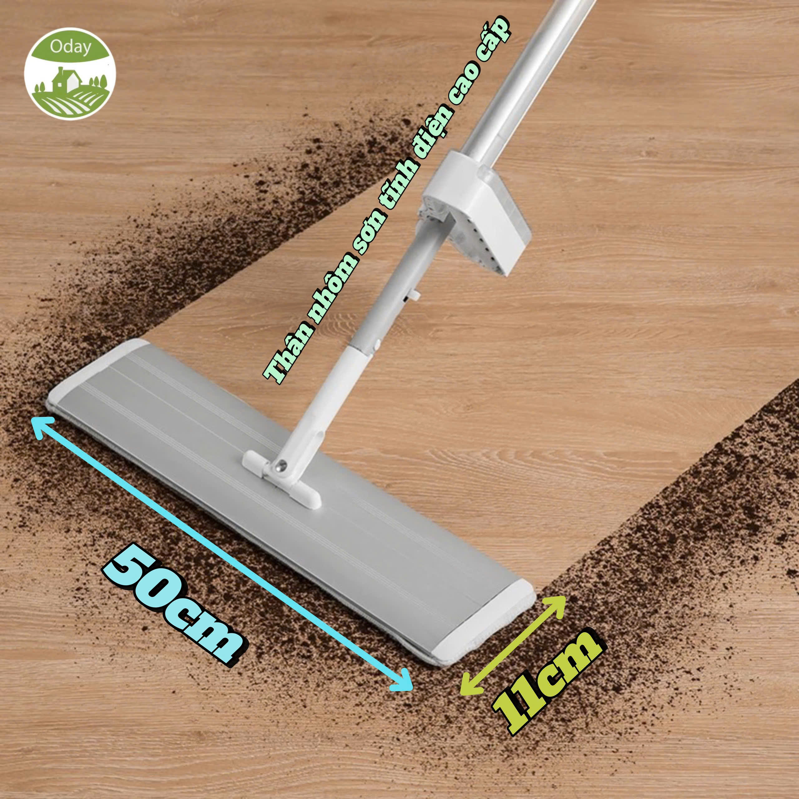 Cây lau tự vắt Flat Mop Oday FC91(không xô)