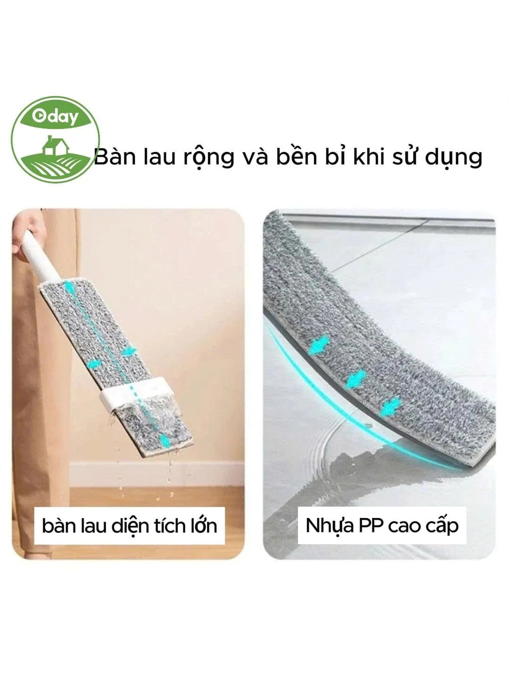 Cây lau tự vắt Flat Mop Oday FC90(không xô)