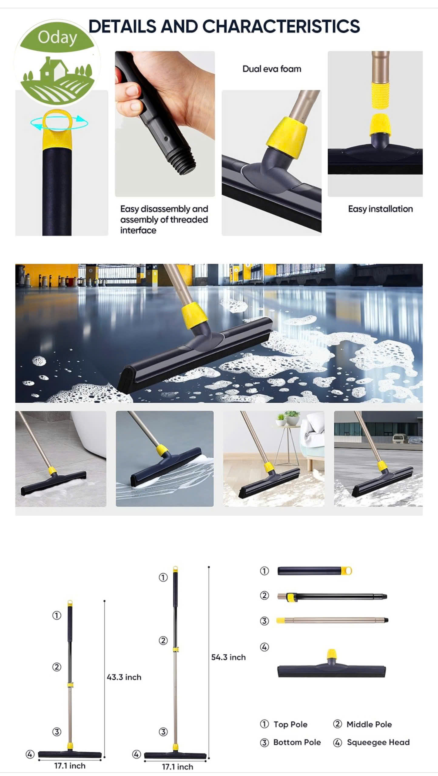 Cây gạt nước size lớn Oday ED-27