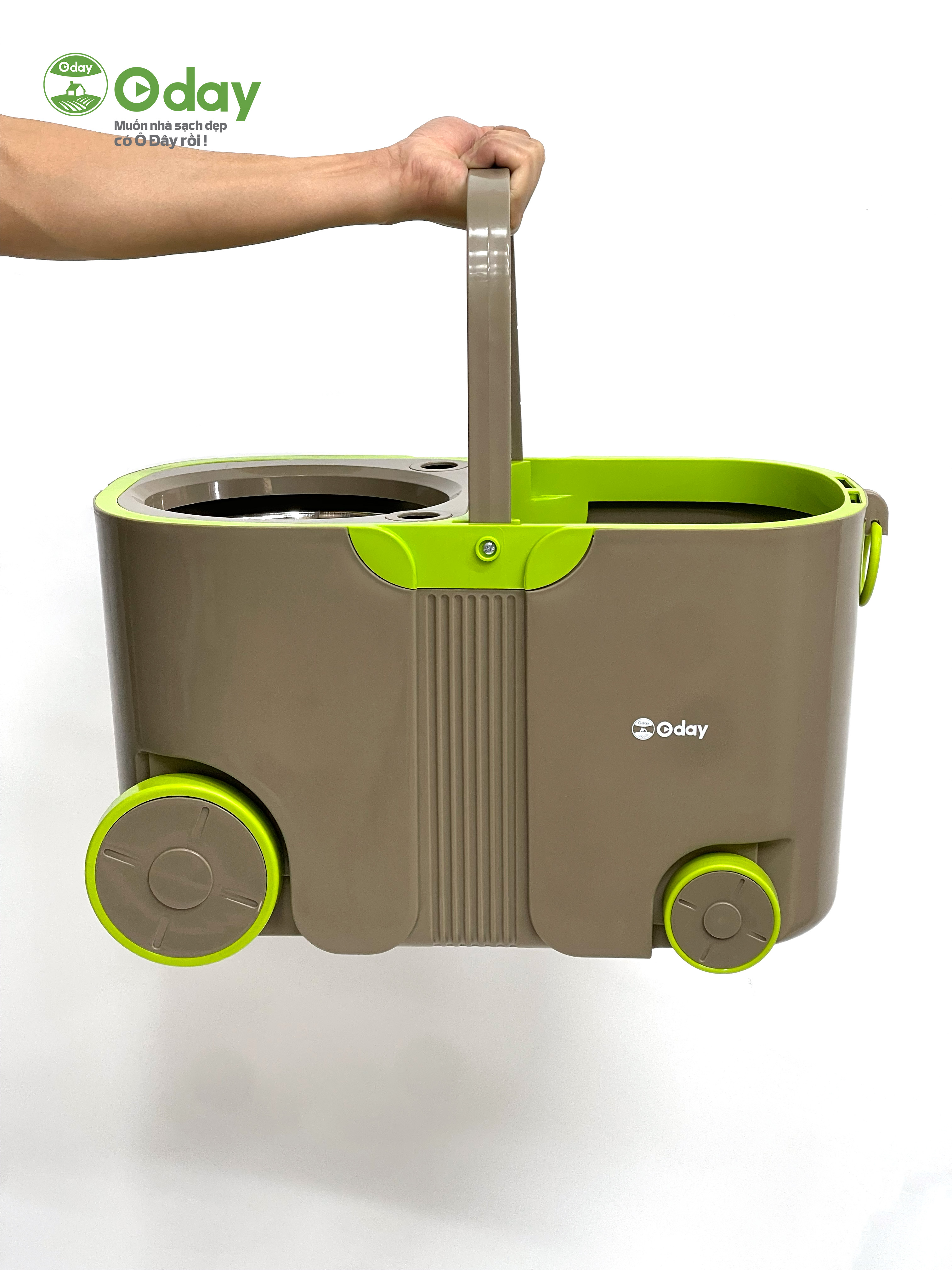 Bộ Lau Nhà 360 Độ Có 4 Bánh Xe, Cán Siêu Dài 1,5m Oday OS06