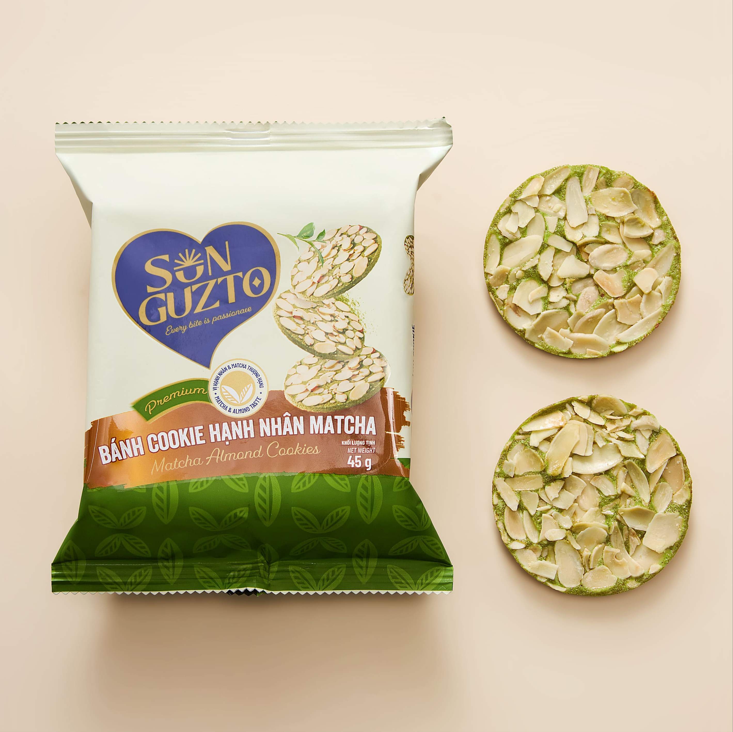 Matcha Almond Cookies 45gram